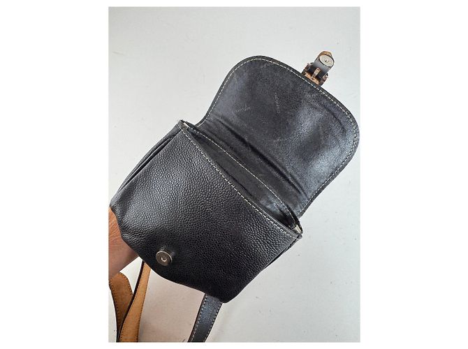 Vintage Courreges Ledergürtel Tasche schwarz - Ansicht 3
