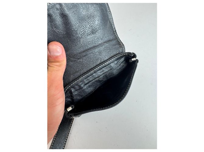 Vintage Courreges Ledergürtel Tasche schwarz - Ansicht 4