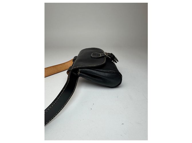 Vintage Courreges Ledergürtel Tasche schwarz - Ansicht 7