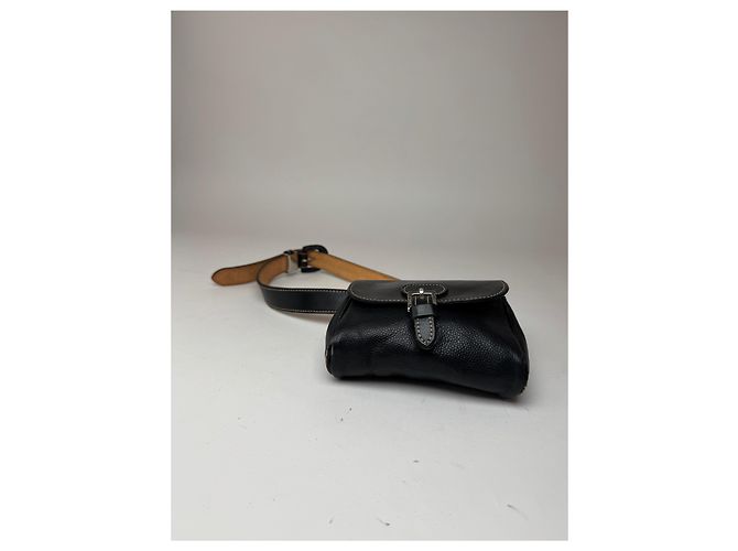 Vintage Courreges Ledergürtel Tasche schwarz - Ansicht 8