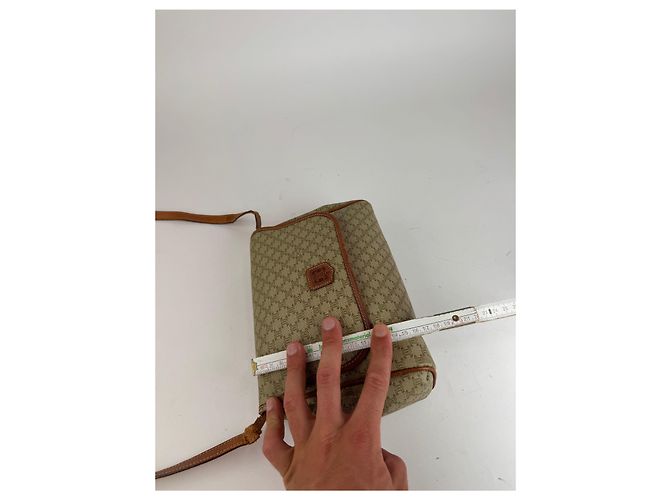 Céline Vintage Celine Triomphe Monogram Umhängetasche beige - Ansicht 12