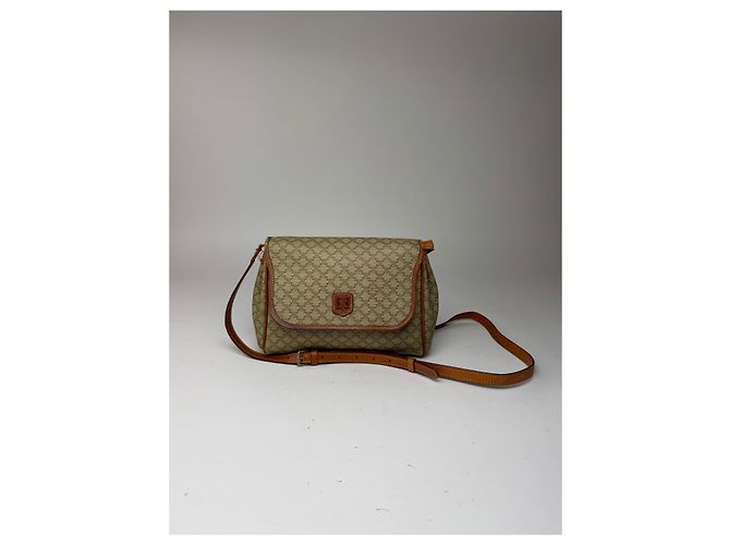 Céline Vintage Celine Triomphe Monogram Umhängetasche beige - Ansicht 13