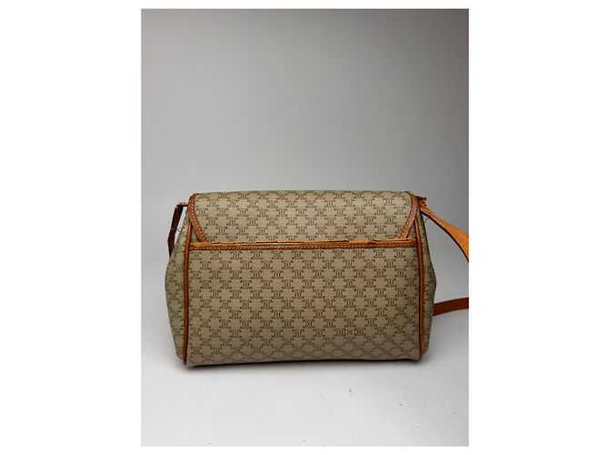 Céline Vintage Celine Triomphe Monogram Umhängetasche beige - Ansicht 14