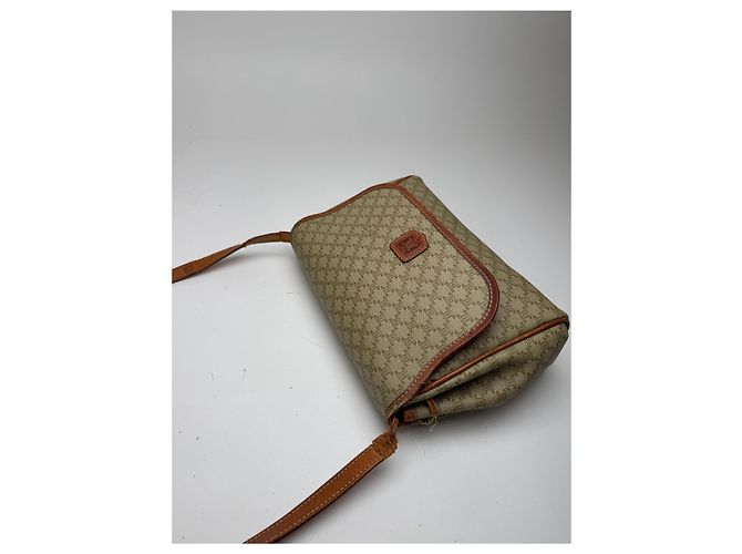 Céline Vintage Celine Triomphe Monogram Umhängetasche beige - Ansicht 15