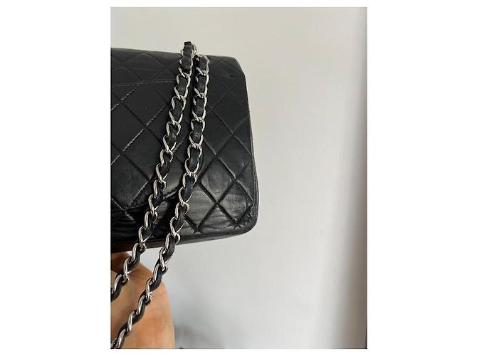 Borsa Chanel Timeless in pelle d'agnello nera 25 Nero - vista 12