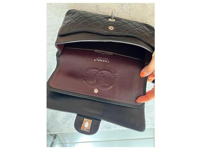 Borsa Chanel Timeless in pelle d'agnello nera 25 Nero - vista 4