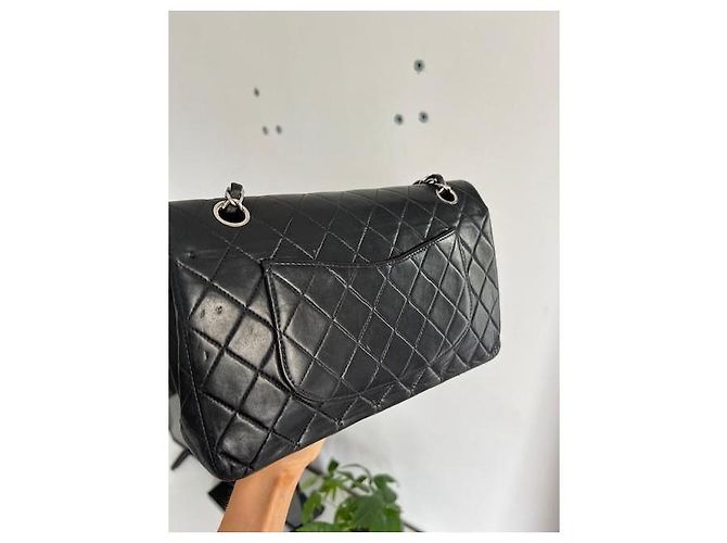 Borsa Chanel Timeless in pelle d'agnello nera 25 Nero - vista 7