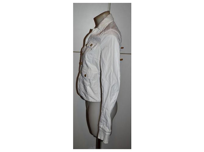 Giacca in cotone bianca Dsquared2 Taglia 40 Bianco - vista 4
