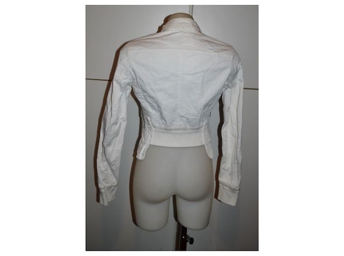Giacca in cotone bianca Dsquared2 Taglia 40 Bianco - vista 5