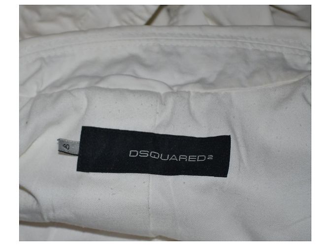 Giacca in cotone bianca Dsquared2 Taglia 40 Bianco - vista 6