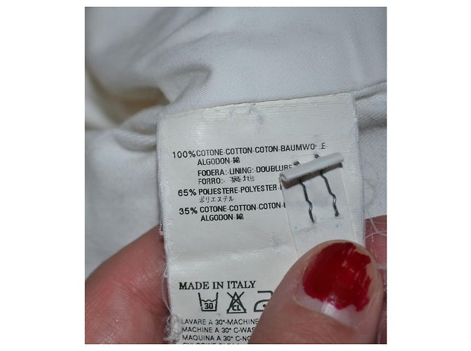 Giacca in cotone bianca Dsquared2 Taglia 40 Bianco - vista 7