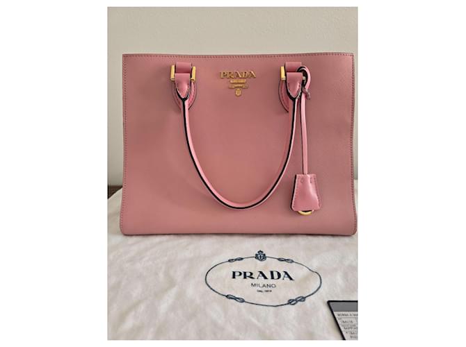 Pelle morbida Saffiano Prada Rosa - vista 3