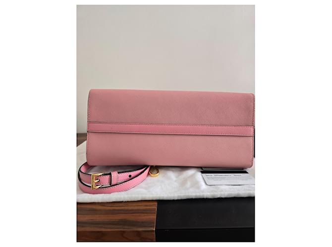 Pelle morbida Saffiano Prada Rosa - vista 6