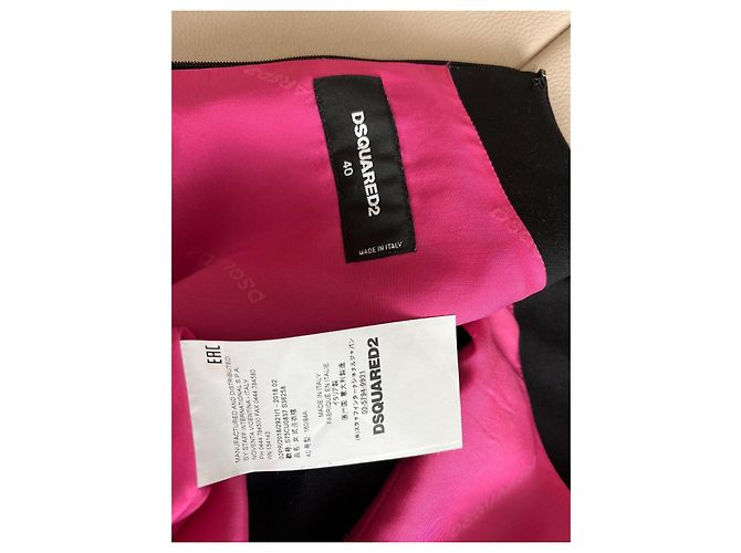 Dsquared2 Mini Kleid aus Wolle Schwarz - Ansicht 4