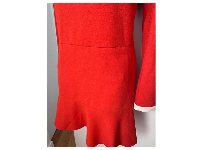 Vestido rojo See by Chloé con ribetes blancos Roja - vista 2