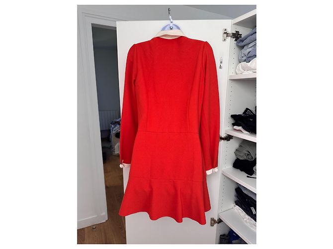 Vestido rojo See by Chloé con ribetes blancos Roja - vista 6