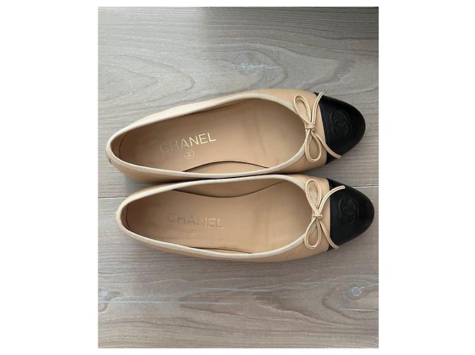 Cambon Chanel Manoletinas Beige - vista 2