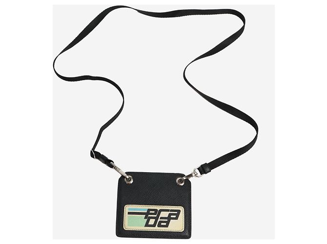 Prada Porta badge e ID nero - vista 3