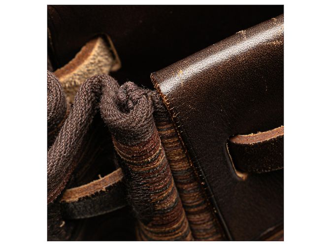 Hermès Brown Vibrato Herbag Cabas PM Marrone scuro - vista 8