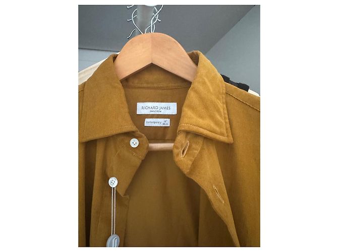 Autre Marque Camicia Richard James in velluto a coste oro cotone D'oro - vista 5