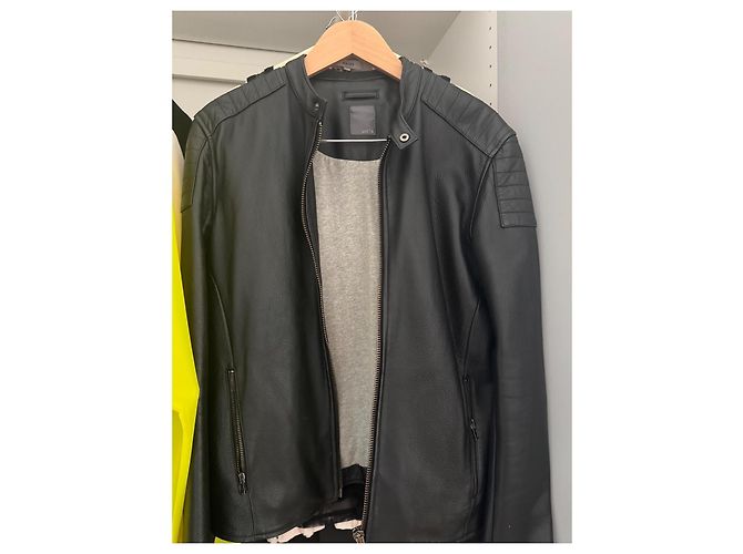 Autre Marque Lot78 Lederjacke Schwarz - Ansicht 2