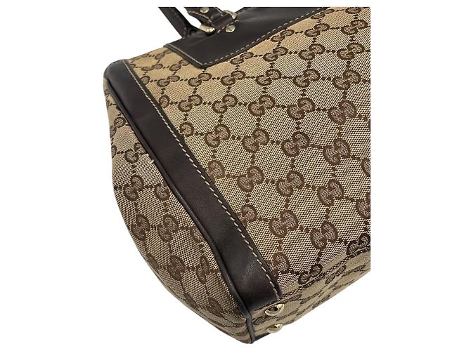 Borsa Trophy Tote GG in tela Gucci Marrone - vista 10