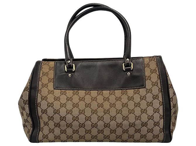 Borsa Trophy Tote GG in tela Gucci Marrone - vista 4