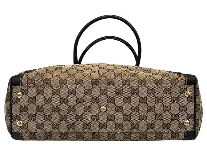 Borsa Trophy Tote GG in tela Gucci Marrone - vista 5