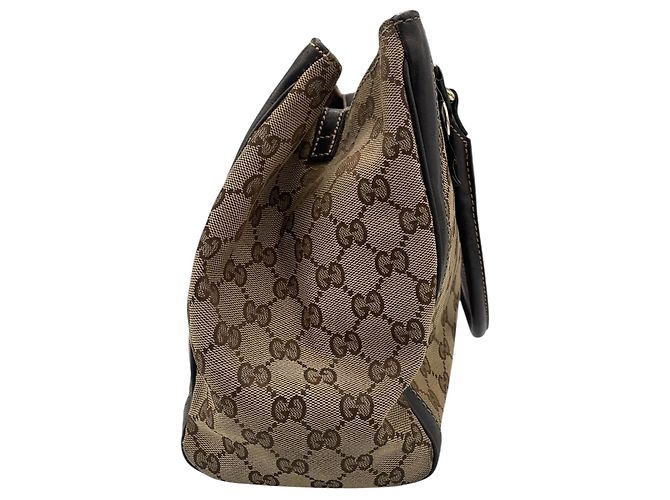 Borsa Trophy Tote GG in tela Gucci Marrone - vista 6