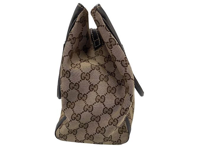 Borsa Trophy Tote GG in tela Gucci Marrone - vista 7