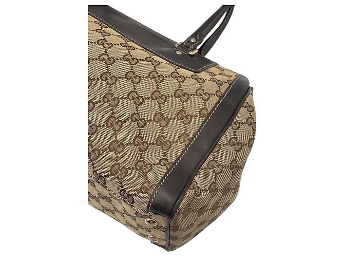Borsa Trophy Tote GG in tela Gucci Marrone - vista 9