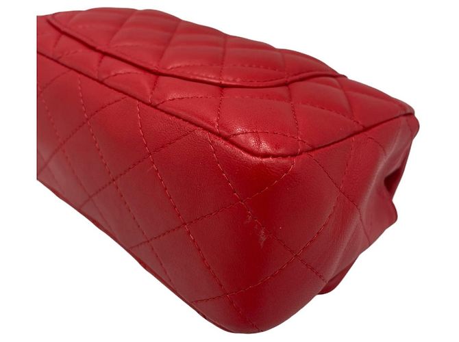 Chanel Classico Double Flap Piccolo Pelle di Agnello Rosso Oro - vista 7