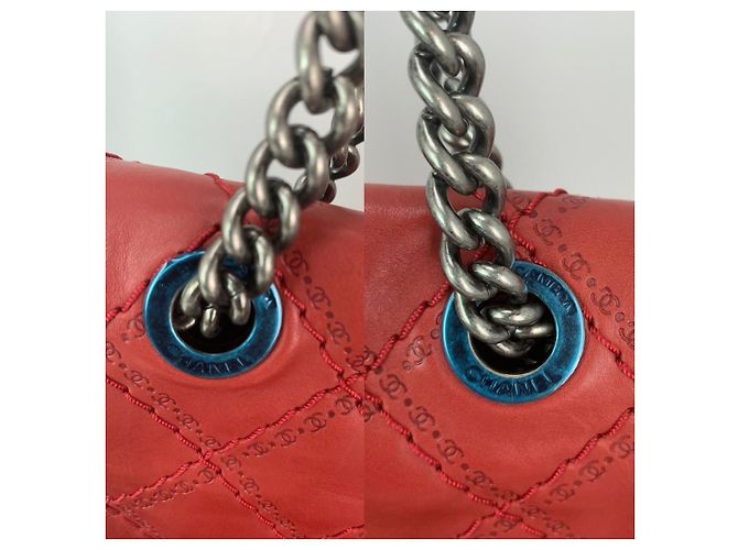 Bolso Jumbo Flap CC Crave Reissue en Piel de Ternera Rojo Claro de Chanel Roja - vista 6