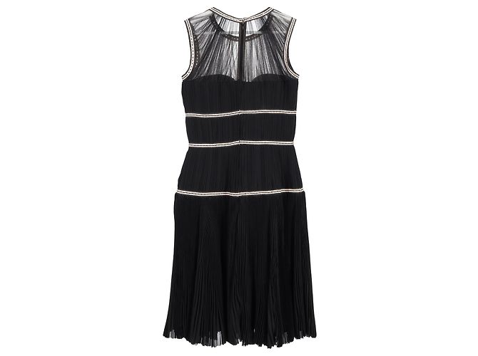 Abito al ginocchio Alexander McQueen in poliamide nera Nero - vista 2