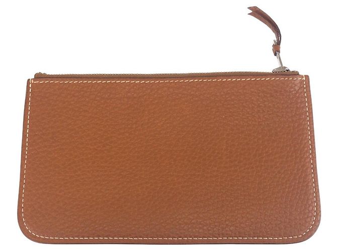 Portafoglio lungo Hermès Dogon GM in Taurillon Clémence Metallico Bronzo - vista 10