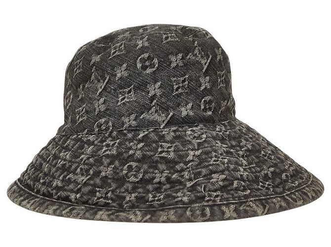 Cappello Bucket Monogram in Denim Louis Vuitton Nero - vista 2