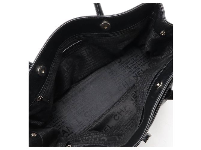 Executive Bolsa Tote de Couro da Linha Executiva 2.55 da Chanel A29292 Preto - vista 5