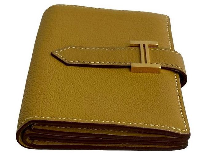 Tarjetero de cabra Béarn de Hermès Amarillo - vista 6