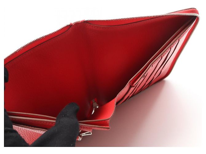 Portafoglio Lungo Azap Combine in Capra Hermès Rosa - vista 10