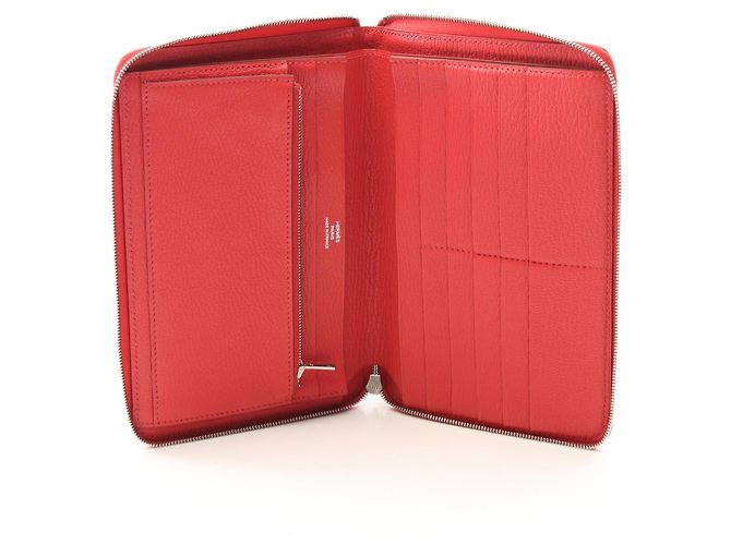 Portafoglio Lungo Azap Combine in Capra Hermès Rosa - vista 3