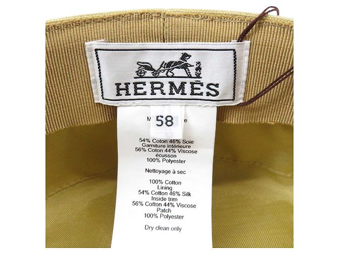 Cappello in cotone Giulietta di Hermès Marrone Beige - vista 6