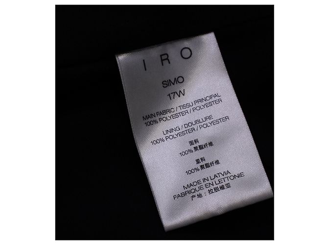 IRO Rüschentop aus schwarzem Polyester - Ansicht 6