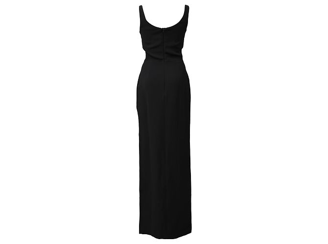 Abito Maxi Cady Decorato David Koma in Acetato Nero - vista 3