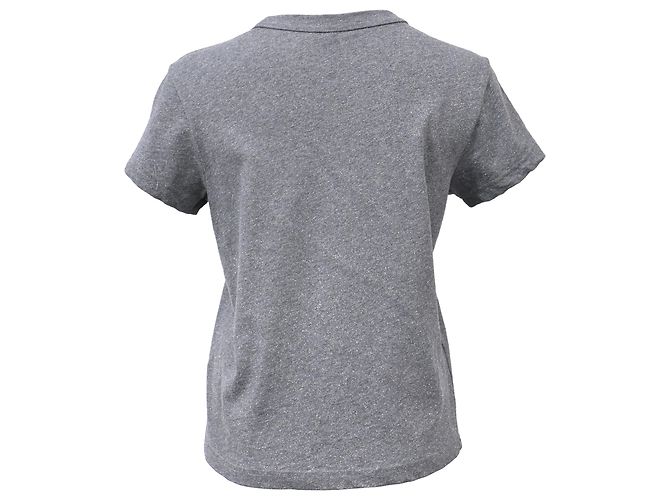 Camiseta de algodón gris con efecto brillante Alexander Wang - vista 3