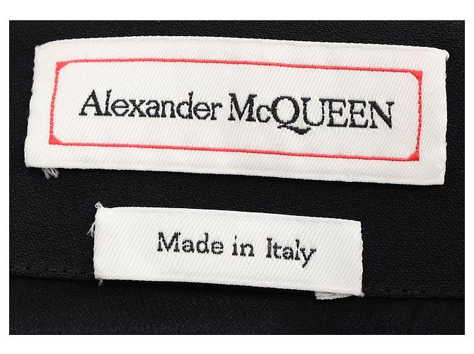 Hoch taillierte, figurbetonte Midi-Rock aus schwarzer Viskose von Alexander McQueen - Ansicht 4
