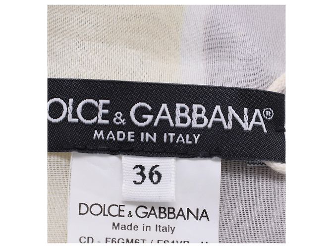 Gestreiftes Midi-Kleid aus mehrfarbigem Seidenstoff von Dolce & Gabbana Mehrfarben - Ansicht 4