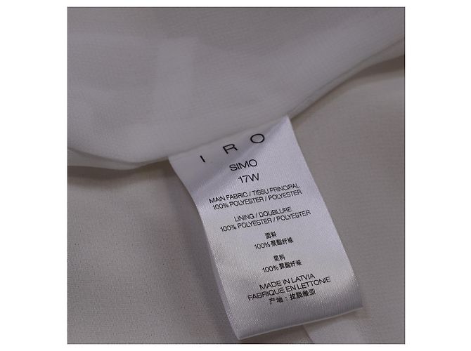 IRO Rüschentop aus weißem Polyester Roh - Ansicht 6