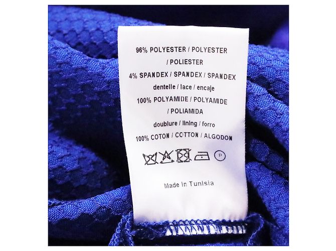 Sandro Spitzen-Ausschnittkleid aus blauer Polyester - Ansicht 6