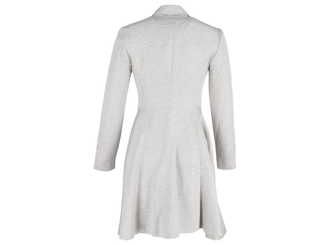 Abrigo Midi Asimétrico en Lana Gris Christian Dior - vista 3