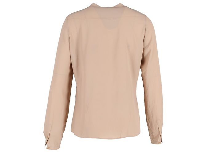 Beige Polyesterbluse mit Spitzenbesatz von Alexander McQueen - Ansicht 3